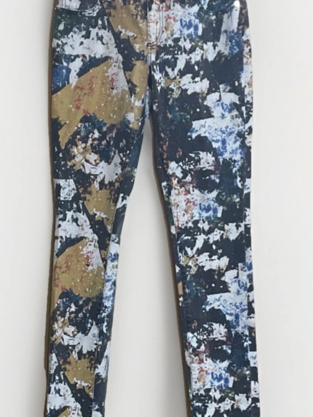 Tory Burch Multicolor Abstract Print Straight-Leg Jeans